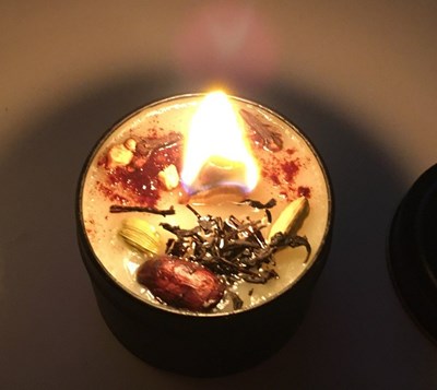 bougie botanica noir métallique S